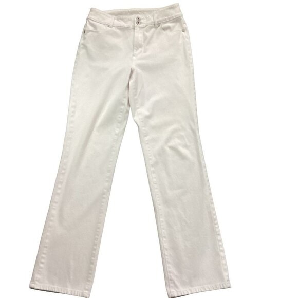 Coldwater Creek  Sz 4 (27x31) Classic Fit Straight Leg Jeans White 186B - Picture 1 of 11